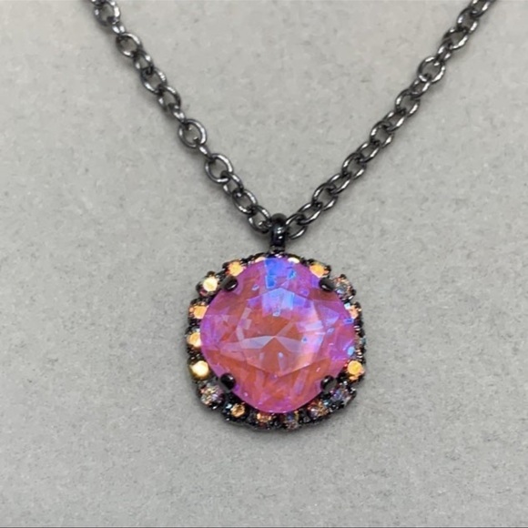 Handmade Pink Swarovski Crystal Necklace - Picture 10 of 12